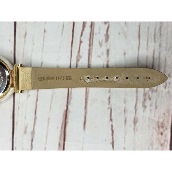 626 Chicos Genuine Leather Band Japan Movement Quartz Brown Marble Ladies Watch - Picture 9 of 12